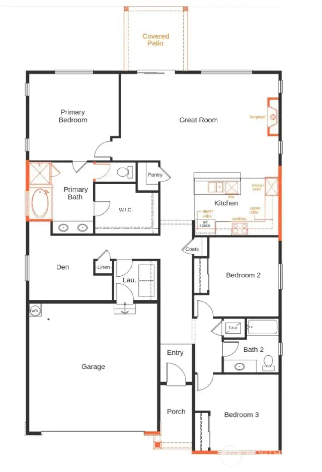 Floor plan w/ super primary