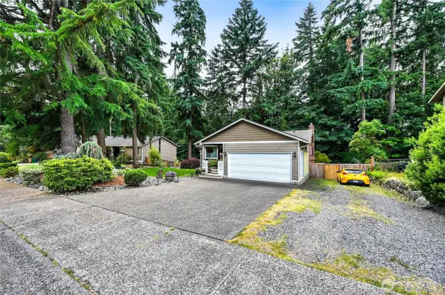Plenty of driveway space for your needs.