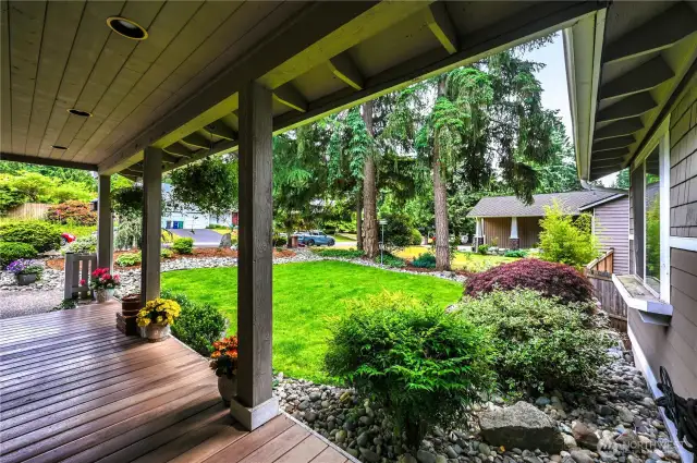 View while relaxing on the spacious front porch.