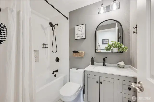Main level full bath.