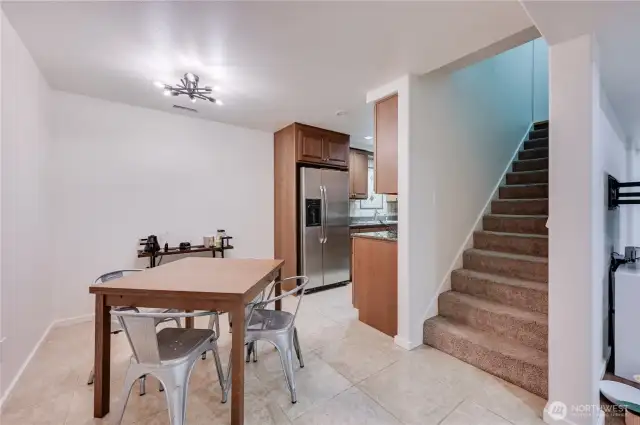 Lower level dining room.