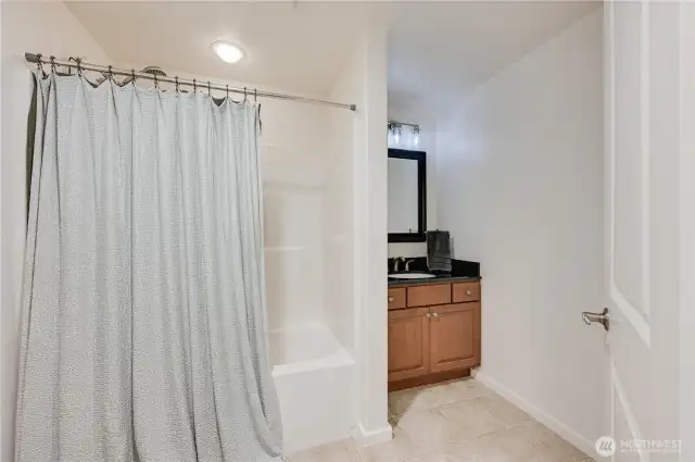 Lower level full bathroom.