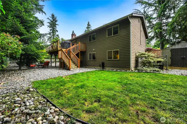 Easy access from deck to yard.