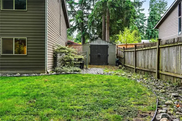 Storage shed to house all your yard and gardening tools.