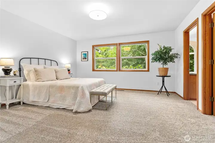 Enjoy your large windows and take in your surroundings.