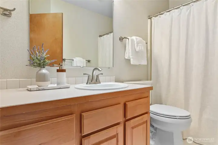 Hallway/guest full bathroom.