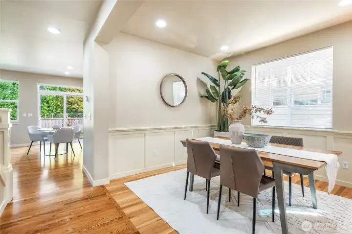 Wainscoting adds timeless architectural detail.