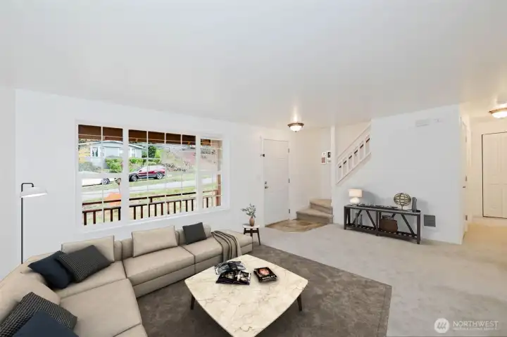 1st floor living room staged
