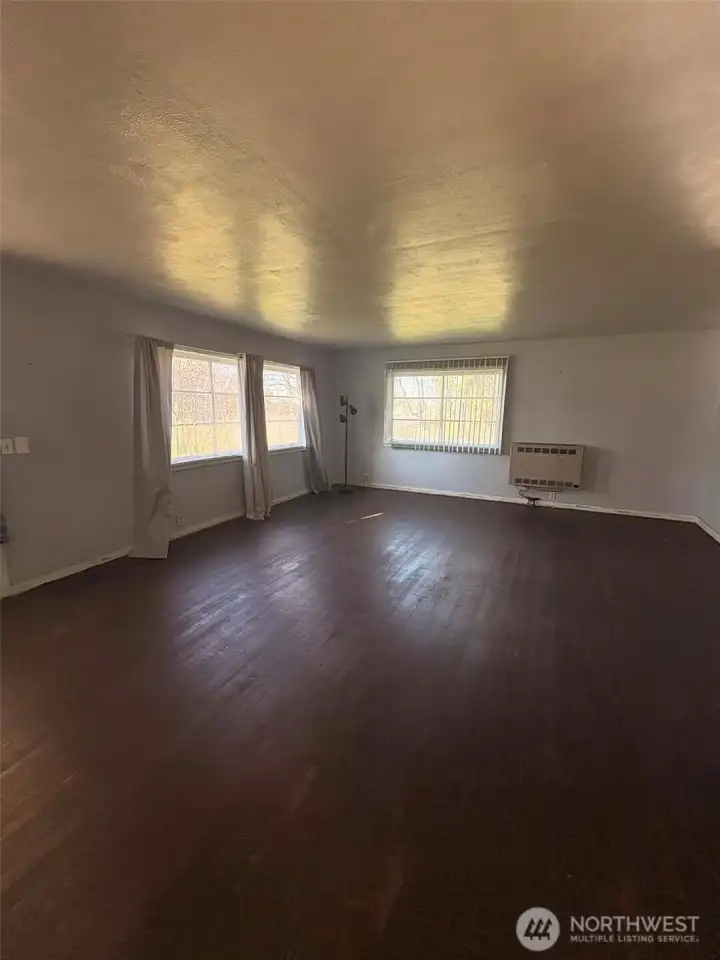 Another angle of the generously sized living area.