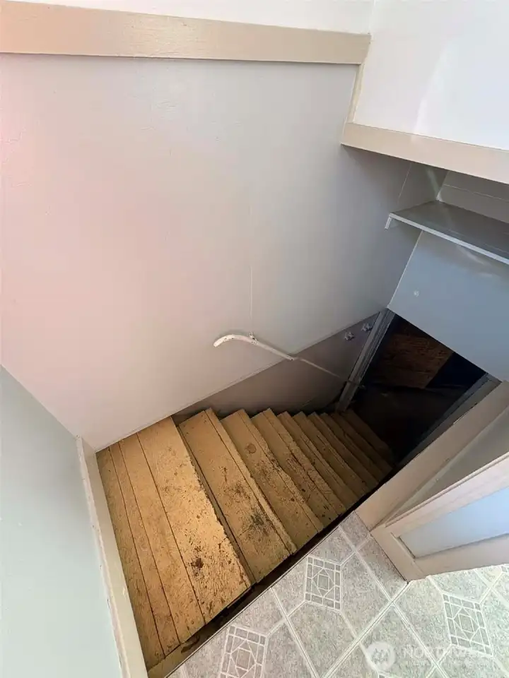 Let's go downstairs- 620 square feet of unfinished potential.  Leave as is for extra storage, or build out a living space.  This area is accessible from inside, but also has its own separate entrance from the exterior.