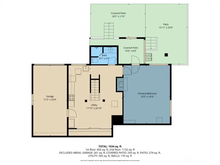 Basement with walk out to backyard and alley