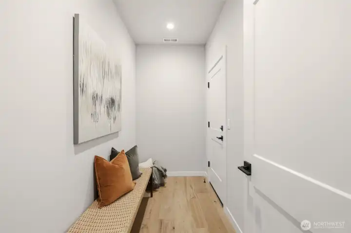 large mudroom off the garage