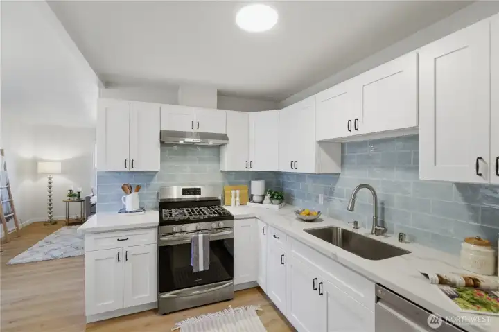 Kitchen with ample cabinetry and functional design