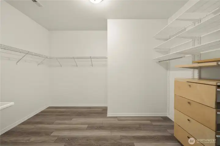 Oversized walk-in closet.