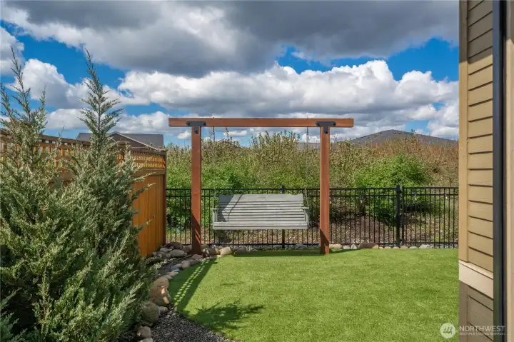 What a peaceful spot to relax and take in the majestic view of Mt. Rainier!