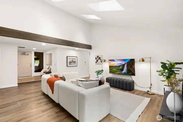 Looking back towards the front door. Look at that ceiling height!