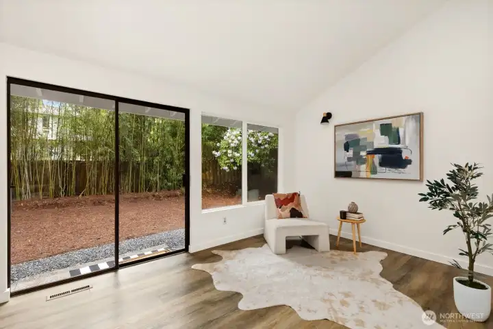 This nook is the perfect spot for a table, desk, or reading nook! The kitchen is just behind this wall - could make for a future project to open up that space! Doorway to the kitchen is to the right in this photo.