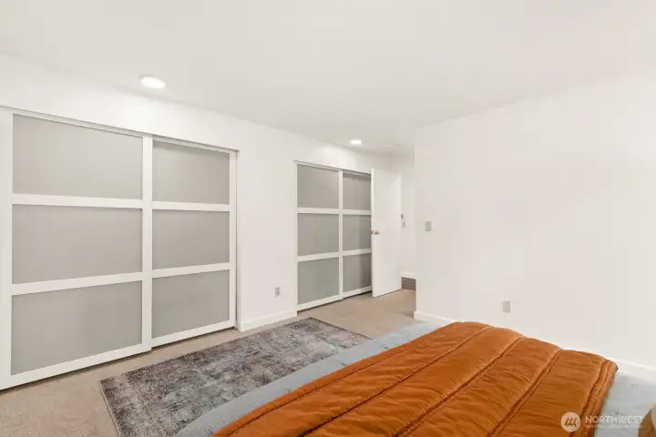 Two closets in the primary!