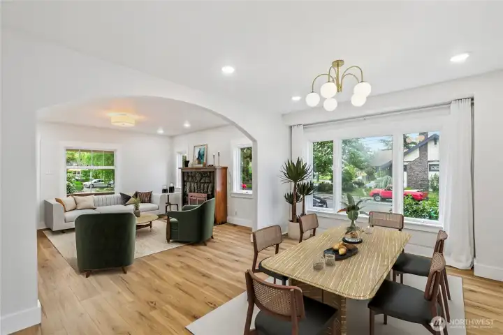 Formal dining area next to living room. Formal dining area next to living room.