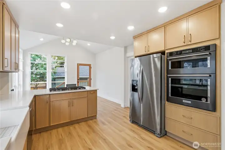 Kitchen with soft close cabinets. Kitchen with soft close cabinets.