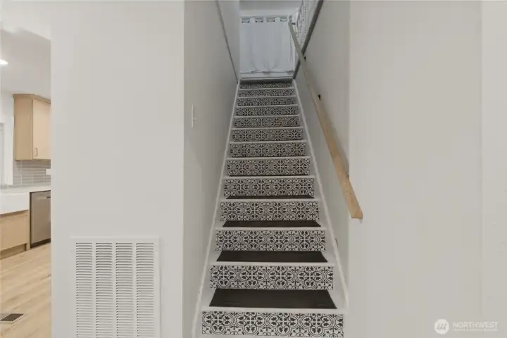 Stairs to go upstairs. Stairs to go upstairs.