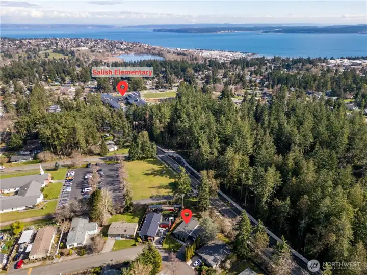 Vicinity view of the property to Salish Elementary.
