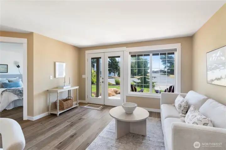 Living room facing front door