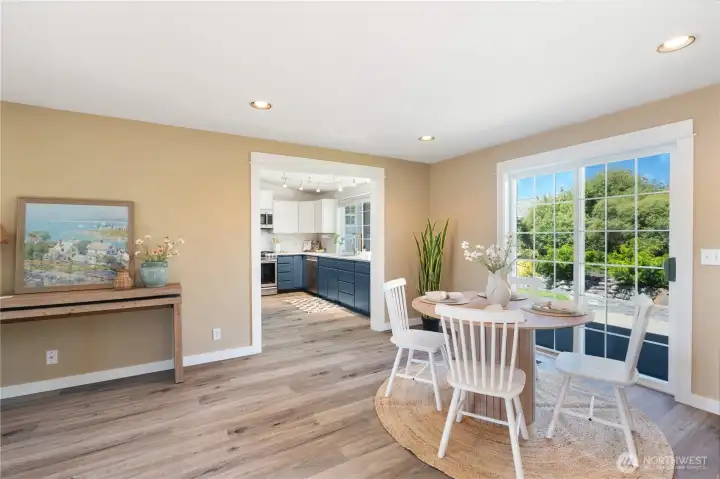 Dining Area with a slider door leading to patio.
