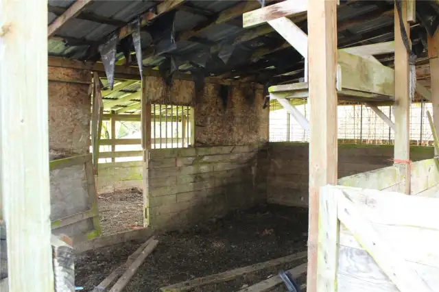 Two stall barn, needs repair to use. Or tear down and rebuild to your liking!