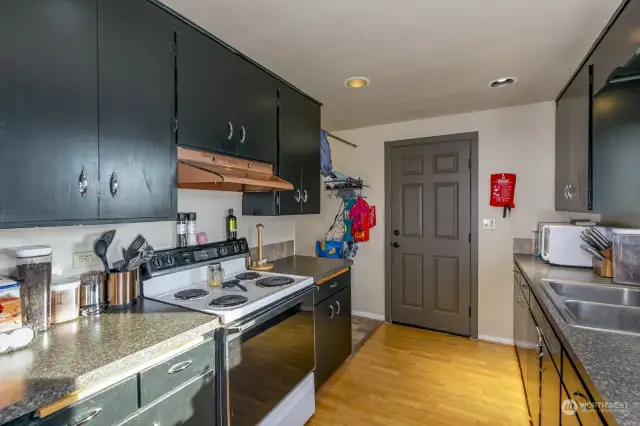 Laundry room around the corner to the left.