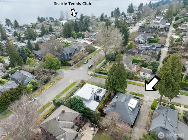 A short stroll to the sought-after Seattle Tennis Club.