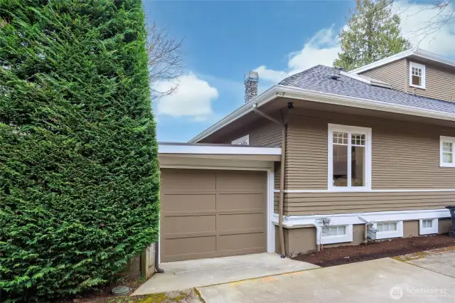 One car garage & plenty of street parking.