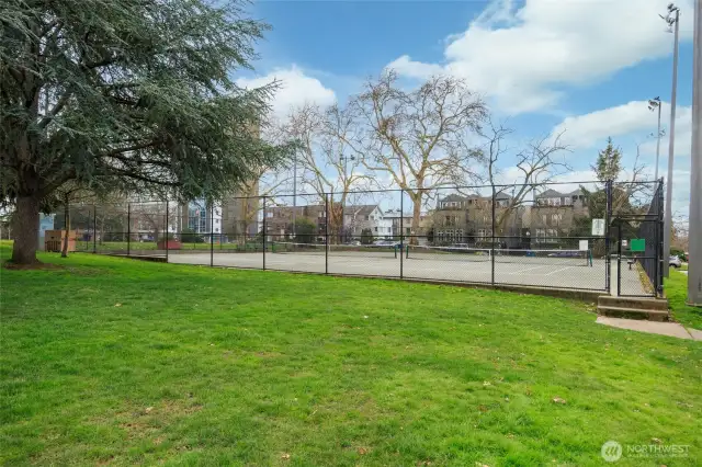 Madison Park Beach tennis courts & playground.