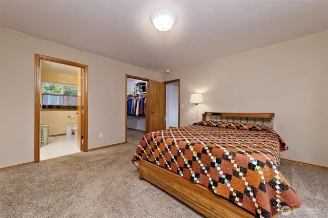 The Primary bedroom on the main floor.