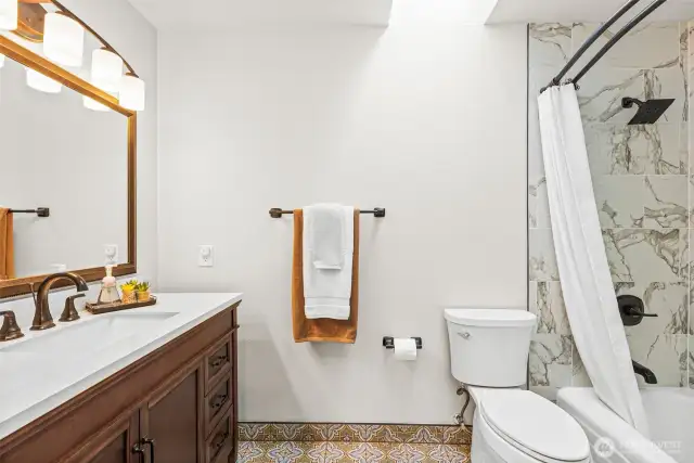 Second floor updated full bath.