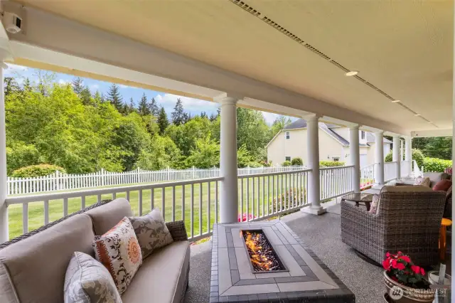 Back covered porch provides for year round entertainment and enjoyment.
