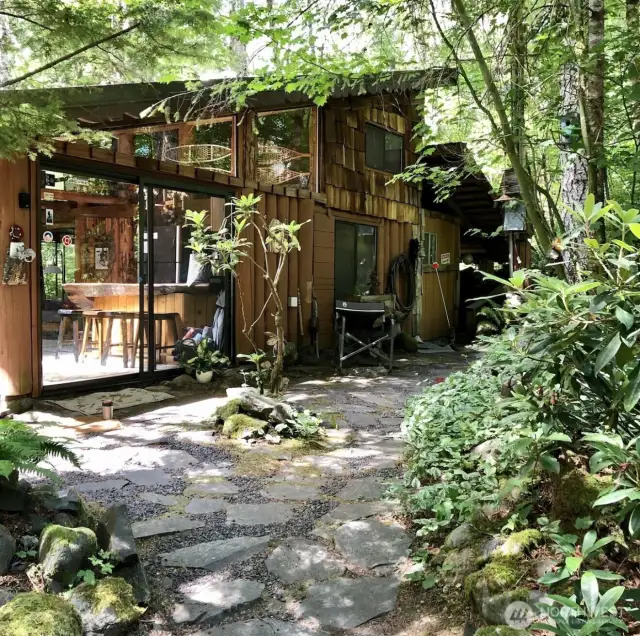 Rustic log cabin