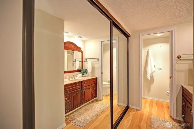 Primary Closet Space and Bathroom