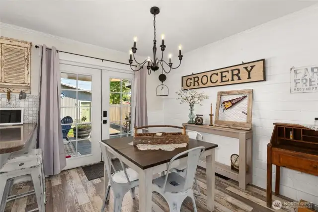 Dining Area with French Doors