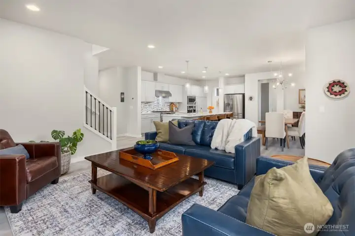 The open floor plan makes gatherings with family and friends flow effortlessly.