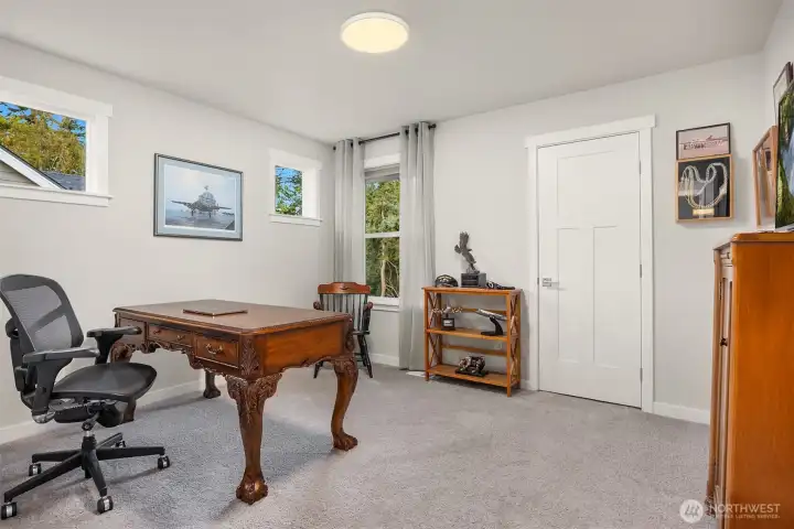 The 4th bedroom on the 2nd floor is tucked in the back providing a quiet retreat for a home office or study.