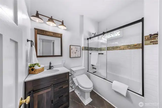 Fully remodeled main floor bathroom with heated seat!