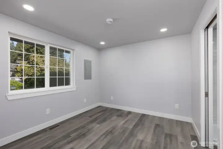 Left front bedroom connected to 3/4 bath