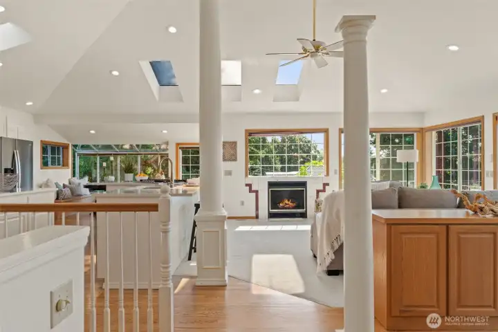 Open, light filled living spaces.