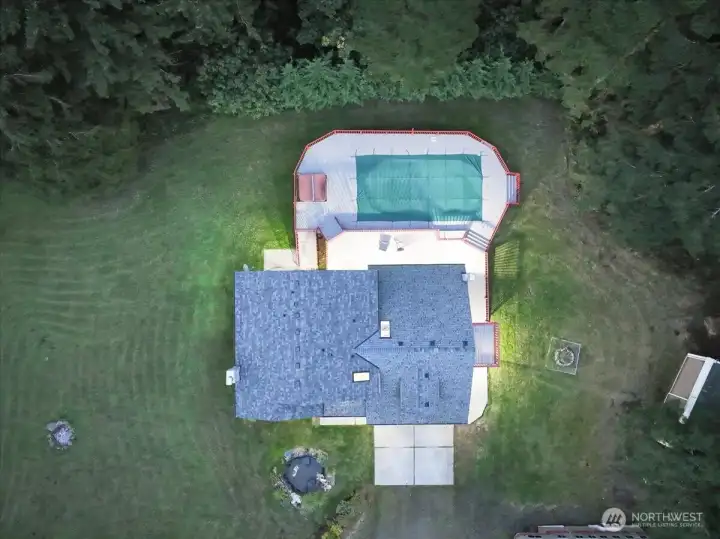 Aerial View of House