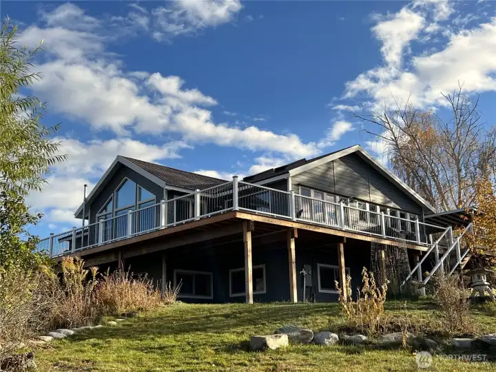 View of house from lower yard.