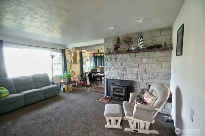 Good sized living room area.