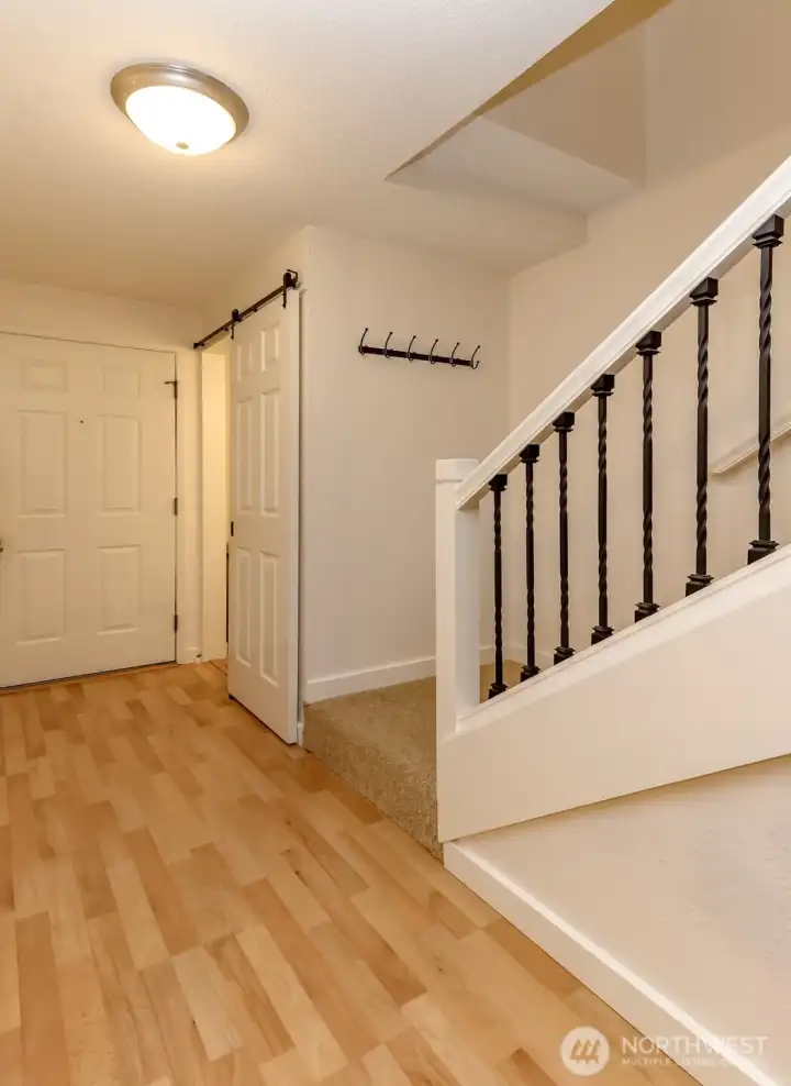 Handy coat closet off entry.