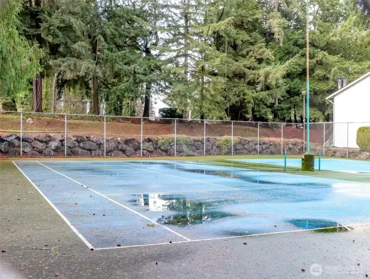 Athletic courts include Racket ball, basketball, and tennis courts.