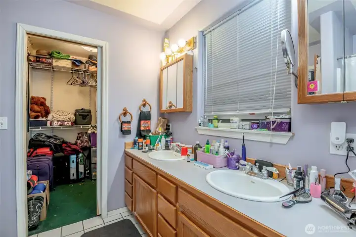 Primary Bathroom and Walk-In Closet Space